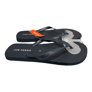 Joe Fresh Flip Flop Sandals Mens Size 9 Blue Beach Shoes Summer Casual Comfort
